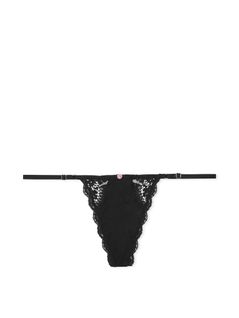 Жіночий комплект білизни Victoria's Secret ліф Push-Up та трусики стрінги 1159831441 (Чорний 32A/XS)