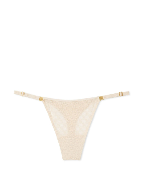 Комплект білизни Victoria's Secret погруддя та трусики тонг 1159831503 (Бежевий M)