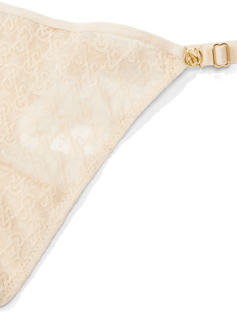 Комплект білизни Victoria's Secret погруддя та трусики тонг 1159831503 (Бежевий M)