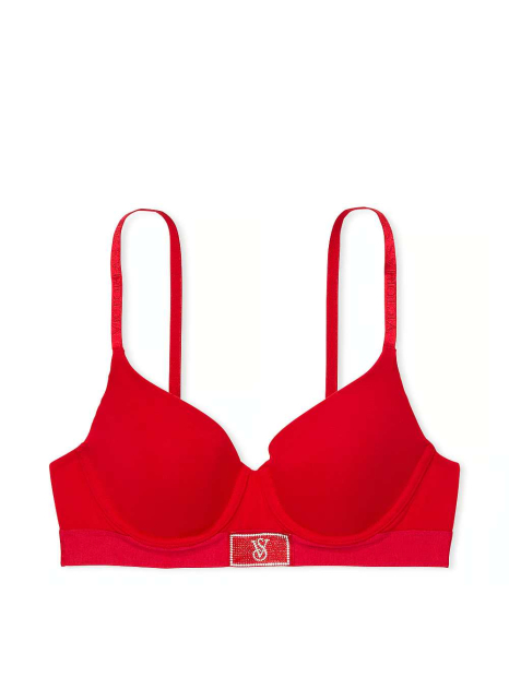 Женский комплект белья Victoria's Secret лиф и трусики шортики 1159831741 (Красный 34B/S)
