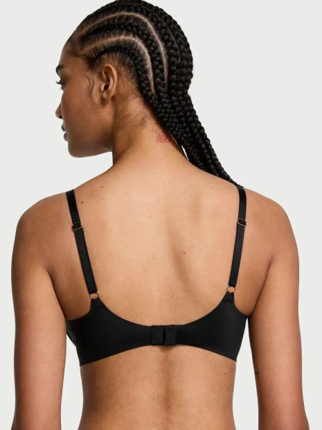 Комплект белья Victoria's Secret бюст и трусики тонг 1159831759 (Черный S)