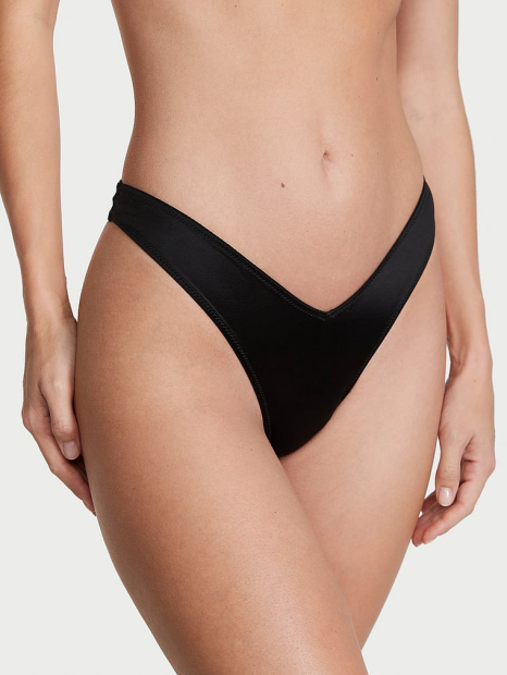 Комплект белья Victoria's Secret бюст и трусики тонг 1159831759 (Черный S)
