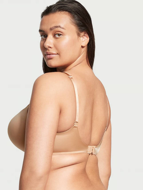 Комплект белья Victoria's Secret лиф Push-up и трусики бразильяны 1159831765 (Бежевый 36B/M)