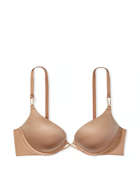 Комплект белья Victoria's Secret лиф Push-up и трусики бразильяны 1159831765 (Бежевый 36B/M)
