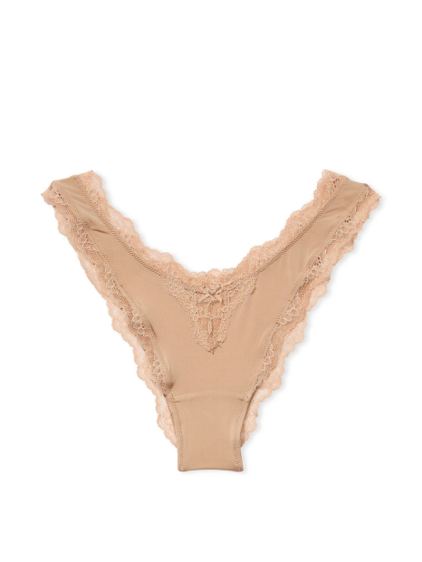Комплект белья Victoria's Secret лиф Push-up и трусики бразильяны 1159831765 (Бежевый 36B/M)