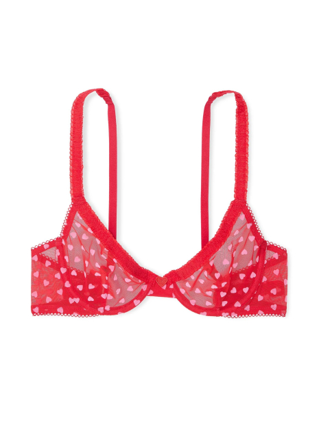 Мереживний комплект білизни Victoria's Secret погруддя та трусики 1159831789 (Червоний 38C/L)