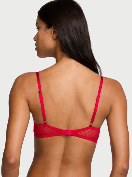 Комплект білизни з дзвіночками Victoria's Secret ліф та трусики тонг 1159831815 (Червоний 36D/L)