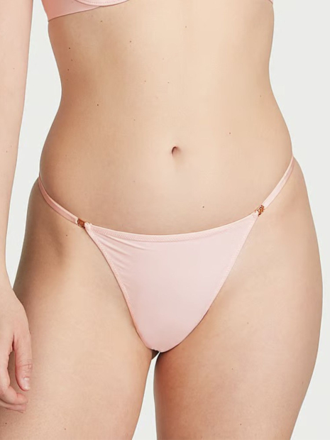 Комплект белья Victoria's Secret бюст и трусики тонг 1159831886 (Розовый XL)