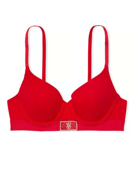 Жіночий комплект білизни Victoria's Secret ліф та трусики хіпхагери 1159831993 (Червоний 38B/L)