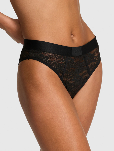 Ефектний комплект білизни Victoria's Secret Pink бюст Super Push-Up і бразиліани трусики 1159832091 (Чорний 36A/M)