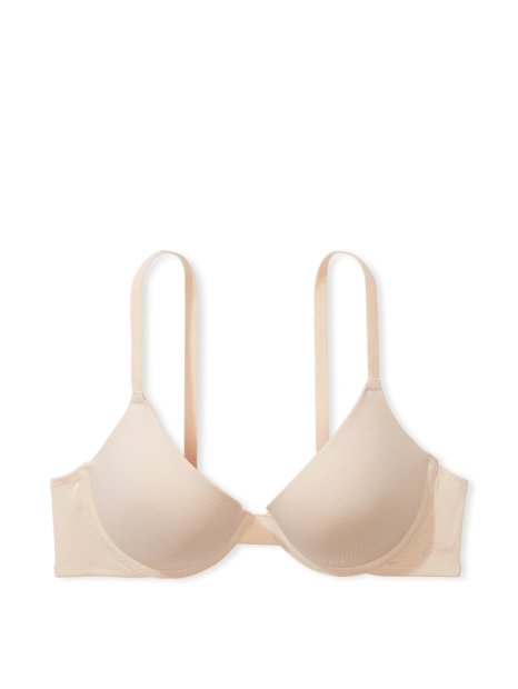 Комплект білизни Victoria's Secret Pink бюст Push-Up та трусики стрінги 1159832104 (Бежевий 36B/M)