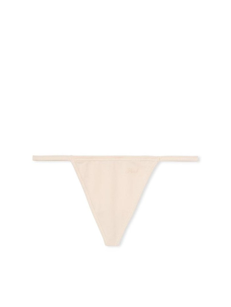 Комплект білизни Victoria's Secret Pink бюст Push-Up та трусики стрінги 1159832104 (Бежевий 36B/M)
