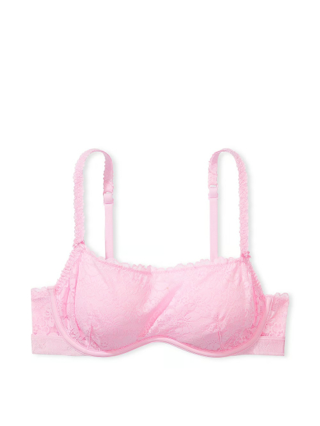 Кружевной комплект Victoria's Secret Pink бюстгальтер и трусики бразильяны 1159832177 (Розовый XL)