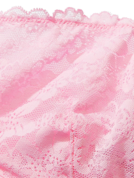 Кружевной комплект Victoria's Secret Pink бюстгальтер и трусики бразильяны 1159832177 (Розовый XL)