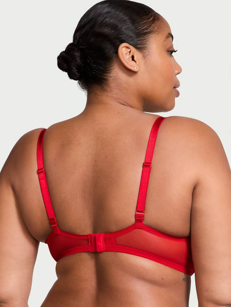 Комплект белья Victoria's Secret лиф Push-Up и трусики чики 1159832281 (Красный 36B/M)