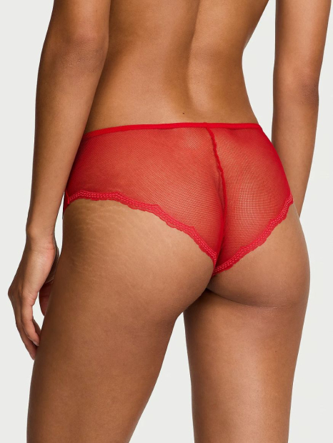 Комплект белья Victoria's Secret лиф Push-Up и трусики чики 1159832281 (Красный 36B/M)