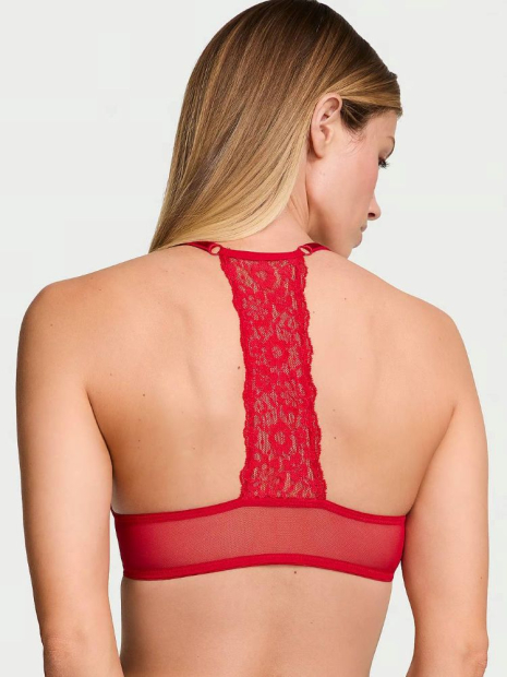 Жіночий комплект білизни Victoria's Secret ліф Push-Up та трусики тонг 1159832282 (Червоний 34B/S)
