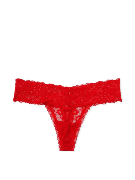Жіночий комплект білизни Victoria's Secret ліф Push-Up та трусики тонг 1159832282 (Червоний 34B/S)
