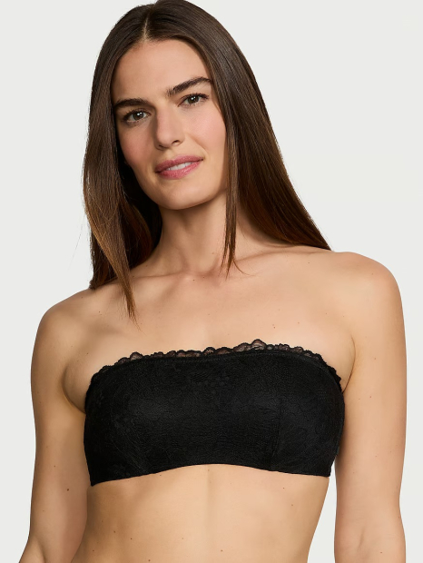 Мереживний комплект білизни Victoria's Secret бралетт та трусики стрінги 1159832388 (Чорний L)