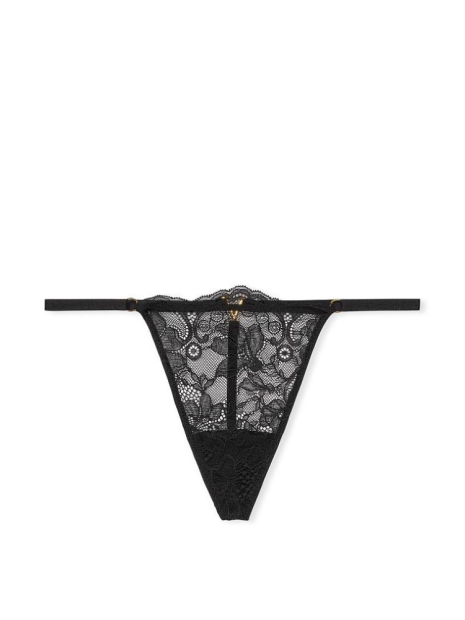 Мереживний комплект білизни Victoria's Secret бралетт та трусики стрінги 1159832388 (Чорний L)