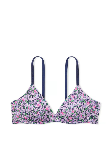 Шикарный комплект белья Victoria's Secret бюстгальтер и трусики тонг 1159832956 (Сиреневый 34A/S)