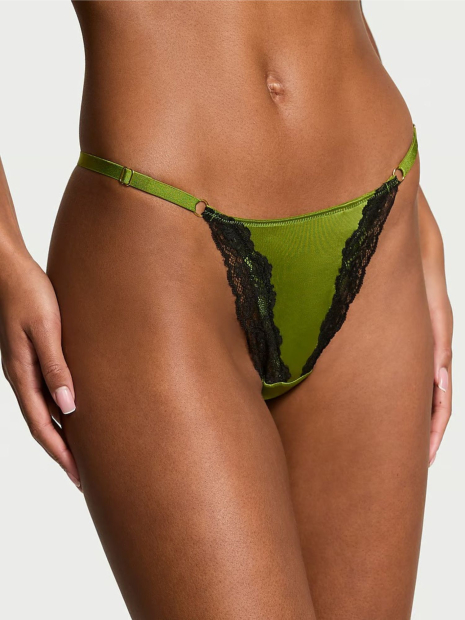 Вишуканий комплект білизни Victoria's Secret бюст Push-Up та трусики стрінги 1159833317 (Зелений 34B/S)