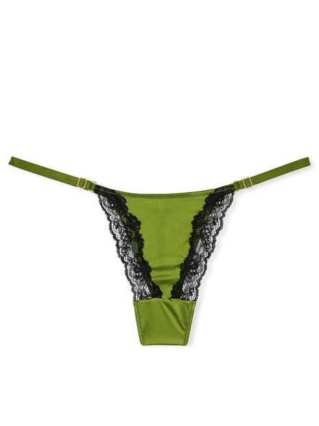 Вишуканий комплект білизни Victoria's Secret бюст Push-Up та трусики стрінги 1159833317 (Зелений 34B/S)