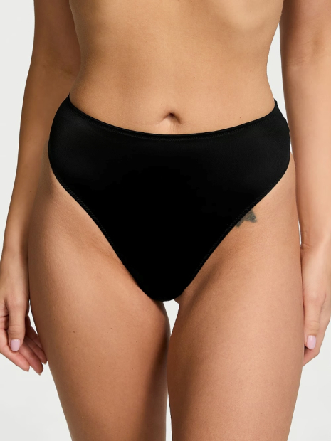 Комплект белья Victoria's Secret бюст и трусики тонг 1159833079 (Черный XS)
