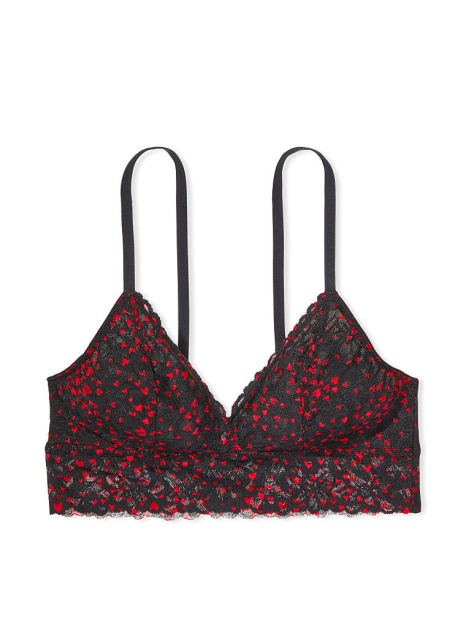 Кружевной комплект белья Victoria's Secret бралетт и трусики тонг 1159833135 (Черный XXL)