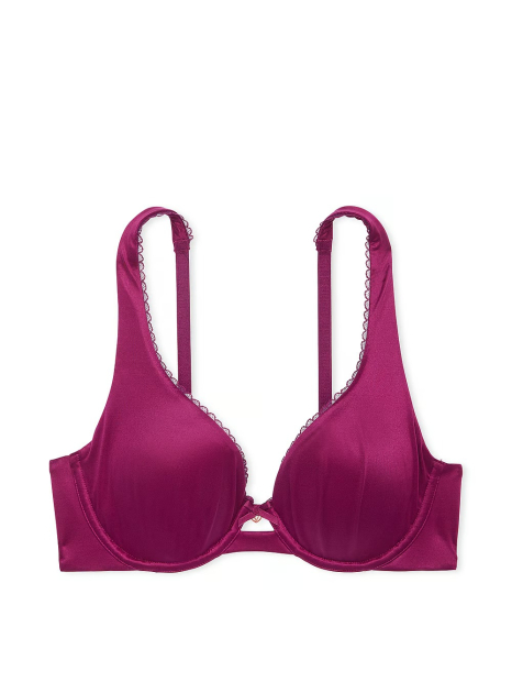 Женский комплект белья Victoria's Secret лиф и трусики тонг 1159833184 (Бордовый 32B/XS)