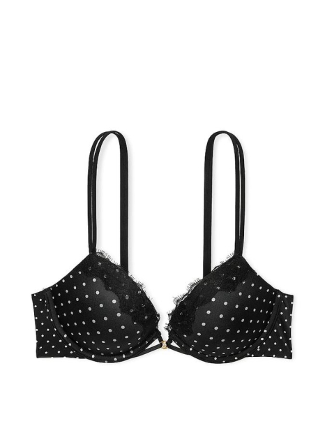 Женский комплект белья Victoria's Secret бюст Push-Up и трусики стринги 1159833237 (Черный 32C/S)