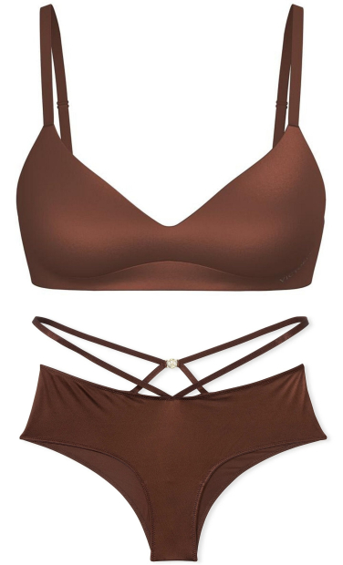 Комплект белья Victoria's Secret бюст и трусики чики 1159833220 (Коричневый S)