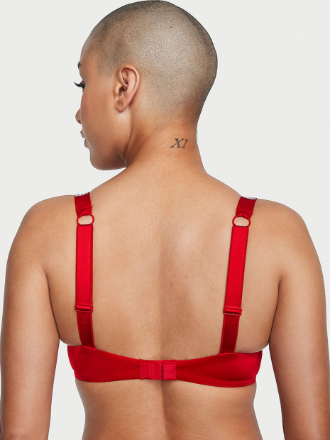 Женский комплект белья Victoria's Secret бюст Push-Up и трусики бразильяны 1159833228 (Красный 40C/XXL)