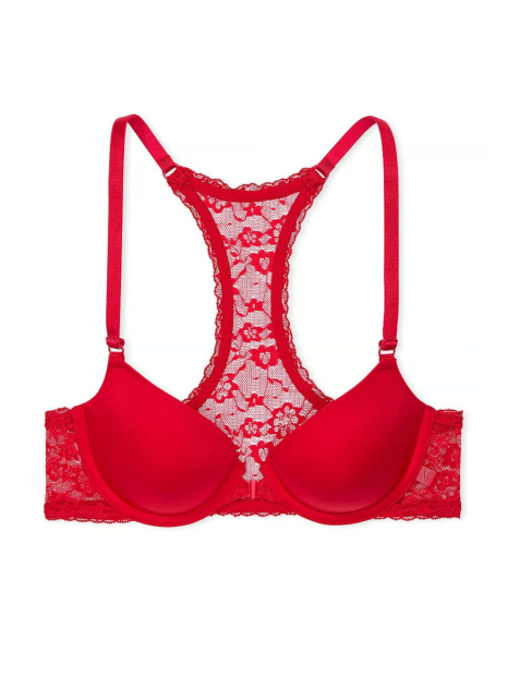 Женский комплект белья Victoria's Secret лиф и трусики чики 1159833312 (Красный 34C/M)