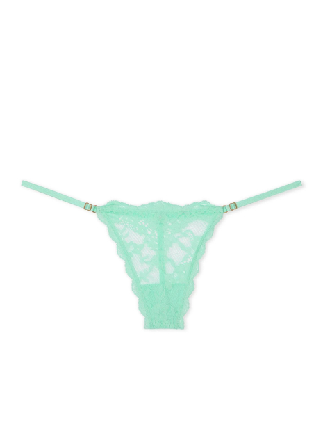 Кружевной комплект белья Victoria's Secret бюст и трусики стринги 1159833380 (Бирюзовый 34C/M)
