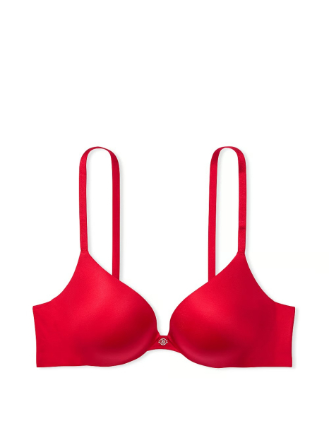 Комплект Victoria's Secret бюст Push-Up и трусики тонг 1159833381 (Красный 34B/S)