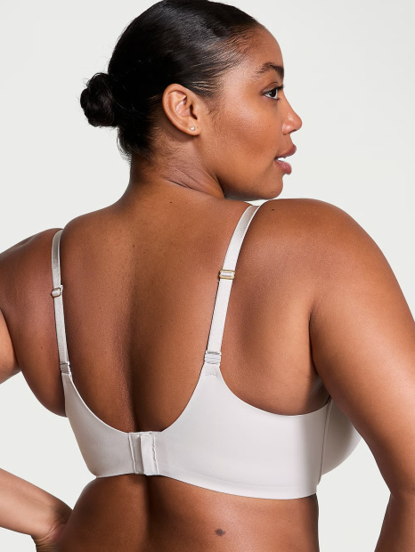 Эффектный комплект Victoria's Secret бюст Push-Up и трусики тонг 1159833442 (Серый 32C/S)