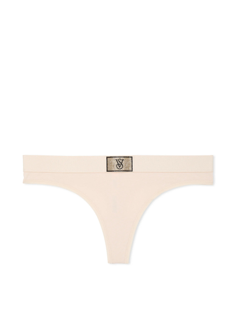 Женский комплект белья Victoria's Secret лиф и трусики тонг 1159833511 (Бежевый 36B/L)