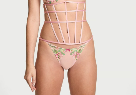 Розкішний комплект Victoria's Secret корсет та трусики бразилії 1159833532 (Рожевий S)