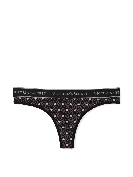 Жіночий комплект білизни Victoria's Secret погруддя та трусики тонг 1159833627 (Чорний 34C/M)