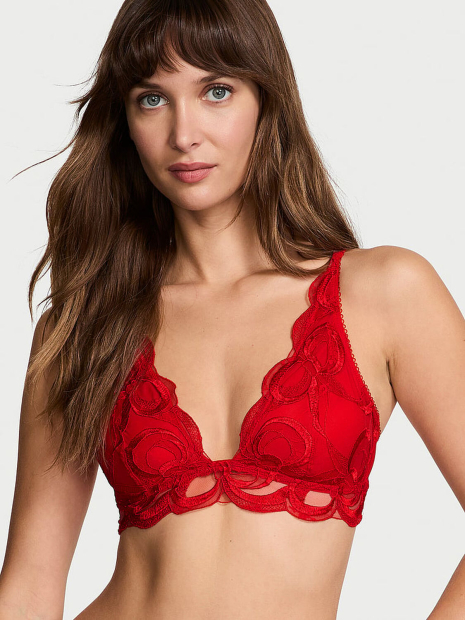 Комплект білизни Victoria's Secret ліф та трусики стрінги 1159833852 (Червоний XL)