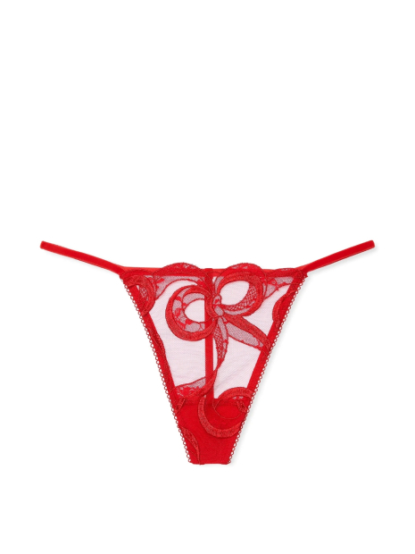 Комплект білизни Victoria's Secret ліф та трусики стрінги 1159833852 (Червоний XL)