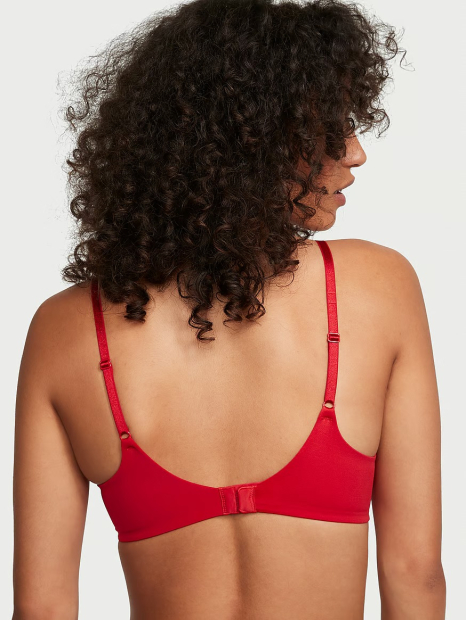Комплект Victoria's Secret бюст Push-Up та трусики стрінги 1159833853 (Червоний 38C/L)