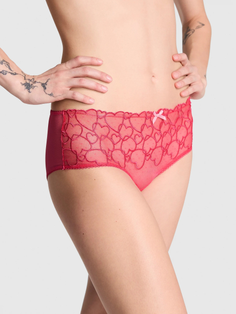 Комплект білизни з вишивкою Victoria's Secret Pink бралетт та трусики чики 1159833866 (Рожевий S)