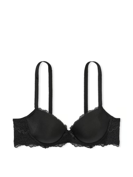 Жіночий комплект білизни Victoria's Secret ліф та трусики тонг 1159833985 (Чорний 32A/XS)