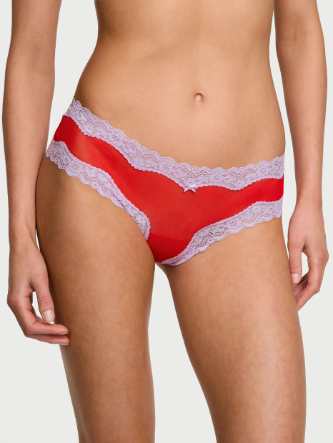 Мереживний комплект білизни Victoria's Secret бюст і трусики 1159833994 (Червоний 34C/M)