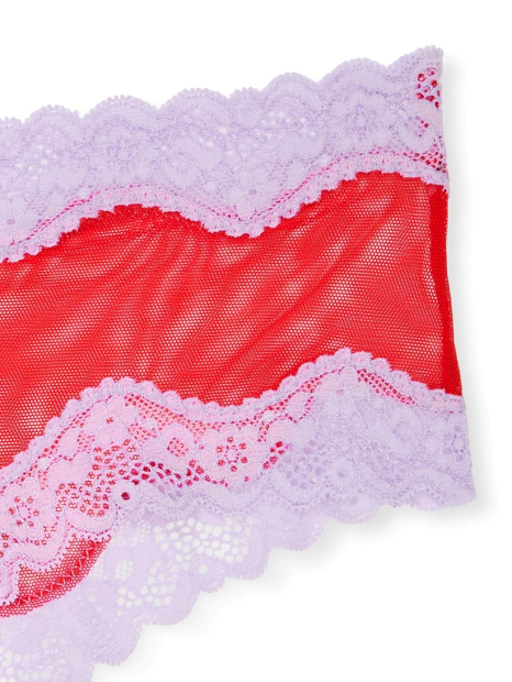 Мереживний комплект білизни Victoria's Secret бюст і трусики 1159833994 (Червоний 34C/M)
