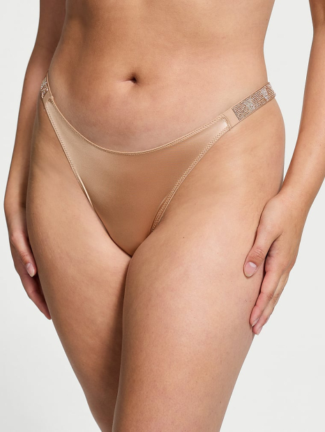 Гладкий комплект білизни Victoria's Secret бюст Push-Up та трусики бразилії 1159834027 (Бежевий 34D/M)