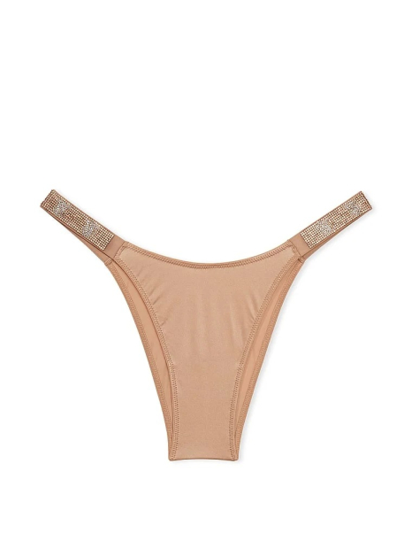 Гладкий комплект білизни Victoria's Secret бюст Push-Up та трусики бразилії 1159834027 (Бежевий 34D/M)