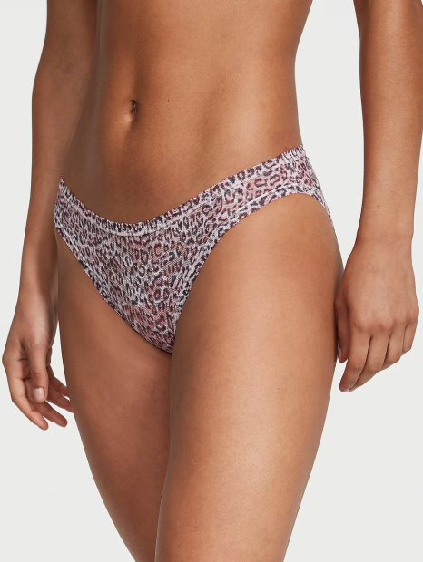 Жіночий комплект білизни з принтом Victoria's Secret ліф Push Up і бікіні трусики 1159834032 (Леопардовий 34B/S)